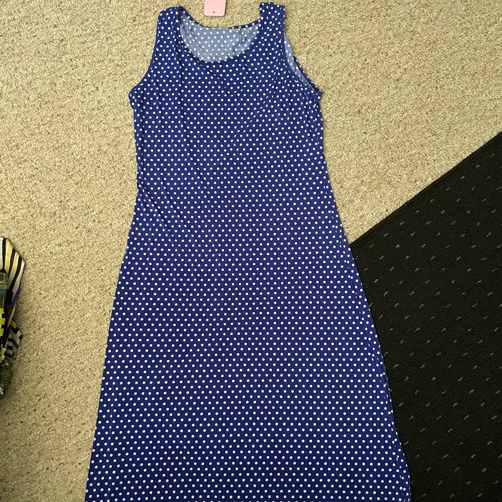 Long polka dot dress size XL